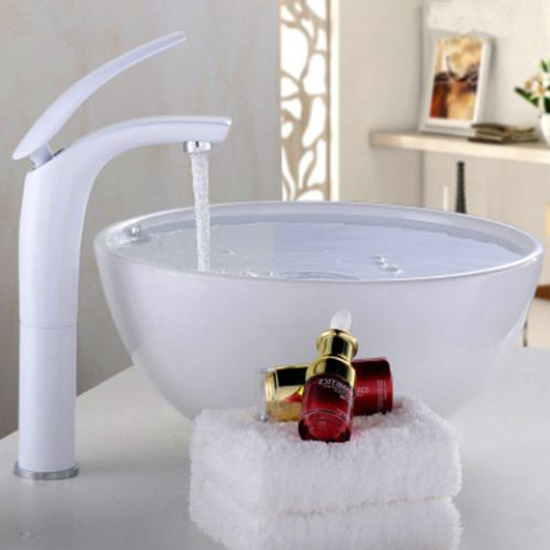 Reggio nell'Emilia Deck Mount Single Handle Faucet with Hot/Cold Water Mixer